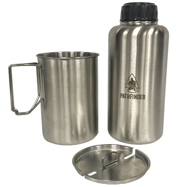 Pathfinder 64 oz. Stainless Water Bottle and Nesting Cup Kit