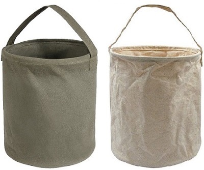 heavyweight canvas collapsible water buckets