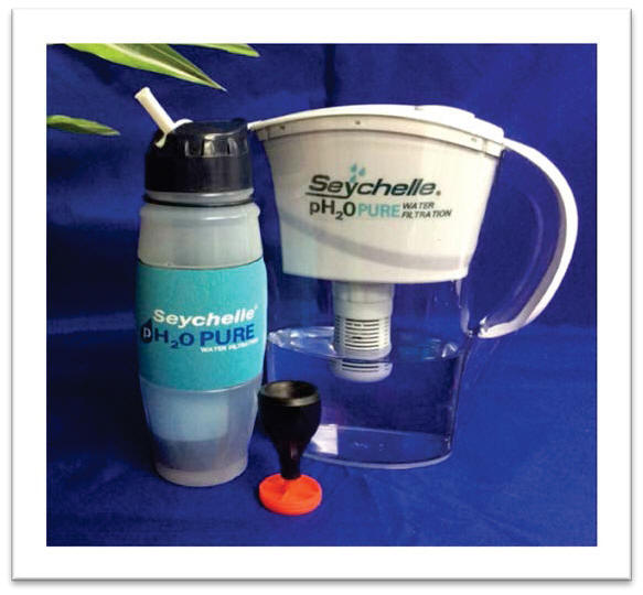 Seychelle pH20 PureWater Filtration Family Water Pitcher and Water Bottle