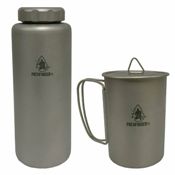 Pathfinder titanium bottle cup set