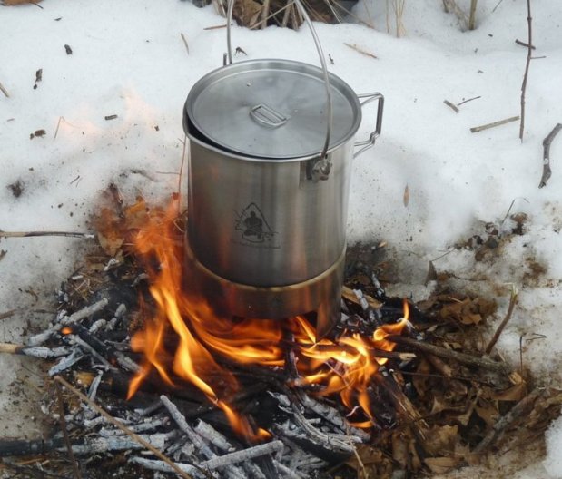 Pathfinder Stainless Steel Bush Pot and Stove Cooking Set
