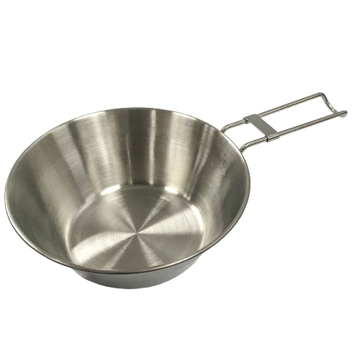 Pathfinder Stainless Steel Camp Bowl with Folding Handle